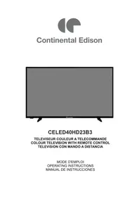Notice CONTINENTAL EDISON CELED40HD23B3 Televisión