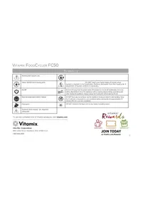 Notice Vitamix FOODCYCLER FC50 Broyeur de déchets alimentaires