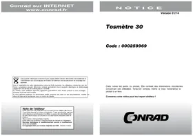 Notice ALBRECHT SWR30 équipements de mesure