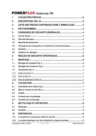 Notice PowerPlus POWE41030 Polisseuse