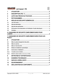 Notice Kreator KRT706300T Pointeur laser