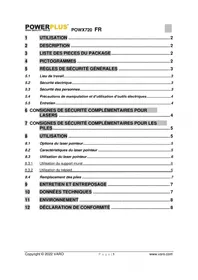 Notice PowerPlus POWX720 Pointeur laser