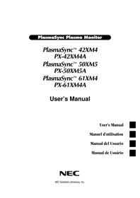 Notice NEC PLASMASYNC 42XM4 Monitor