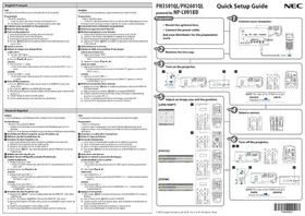 Notice NEC PH3501QL Projecteur