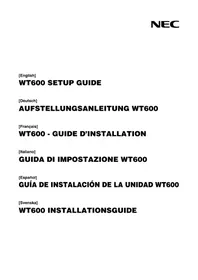 Notice NEC WT600 Projecteur