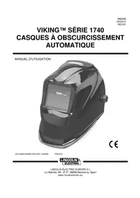 Notice LINCOLN ELECTRIC VIKING 1740 Casque de protection