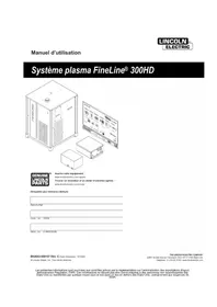 Notice LINCOLN ELECTRIC FINELINE ARC START CONSOLE Poste à souder plasma