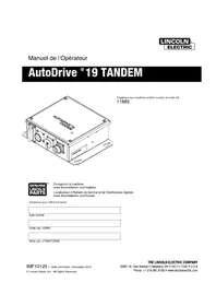 Notice LINCOLN ELECTRIC AUTODRIVE 19 CONTROLLER Automatisme industriel