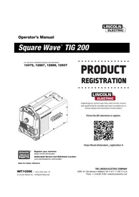 Notice LINCOLN ELECTRIC SQUARE WAVE TIG 200 Welding machine