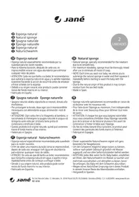 Notice JANE SPONGE Éponge naturelle