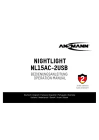 Notice ANSMANN NL15AC2USB Lamp
