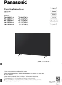 Notice PANASONIC TX55LXW704 Телевизор