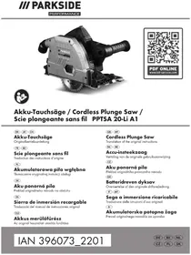 Notice PARKSIDE PPTSA 20LI A1 Scie électrique