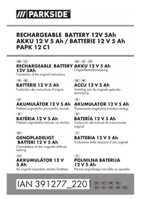 Notice PARKSIDE PAPK 12 D1 Batterie
