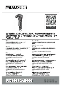 Notice PARKSIDE PWBSA 12 A1 Perceuse