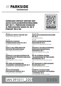 Notice PARKSIDE PSBSAP 20LI B3 Perceuse