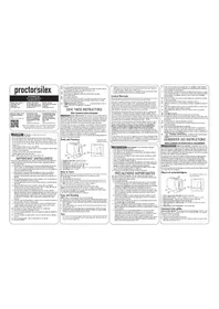 Notice PROCTOR SILEX 22304V Grille pain