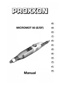 Notice PROXXON MICROMOT 60E Outils multifonctions
