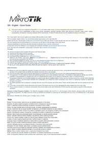 Notice Mikrotik CUBE LITE60 Point d'accès