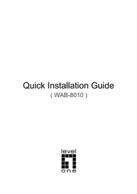 Notice LEVELONE WAB8010 Point d'accès