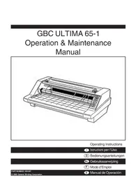 Notice GBC ULTIMA 651 Machine à laminer