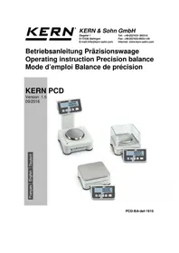 Notice Kern PCD 10K0.1 Küchenwaagen