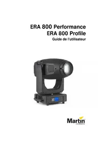 Notice MARTIN ERA 800 PERFORMANCE Éclairage