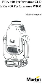 Notice MARTIN ERA 400 PERFORMANCE CLD Éclairage
