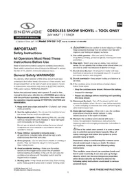 Notice Snow Joe 24VSS11CT Souffleur à neige