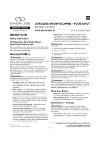 Notice Snow Joe 24VX4SB21CT Souffleur à neige