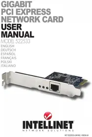 Notice Intellinet 522533 Carte réseau / adaptateur
