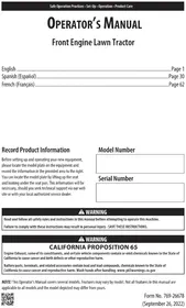 Notice TROY-BILT BRONCO 46B Tracteur