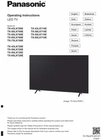 Notice PANASONIC TX75LX700E Televizors