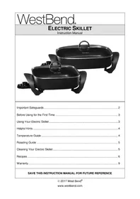 Notice WestBend 72212 Appareil de cuisson électrique