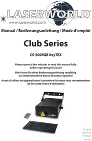 Notice Laserworld CS500RGB KEYTEX Projecteur