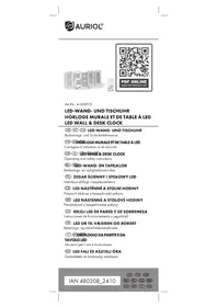 Notice AURIOL 4LD6052 Hodiny