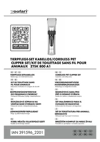 Notice ZOOFARI ZTSK 800 A1 Tondeuse électrique