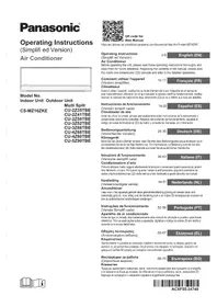 Notice PANASONIC CSMZ16ZKE κλιματιστικό