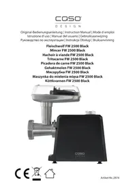 Notice CASO FW 2500 Matberedare