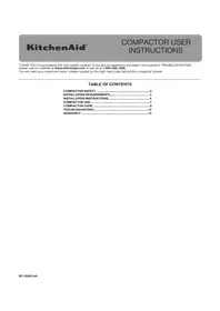 Notice KITCHENAID KTTS505EBL Compacteur de déchets