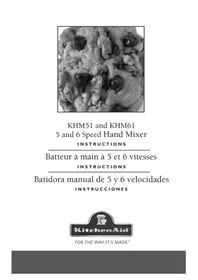 Notice KITCHENAID KHM512GA Batteur électrique
