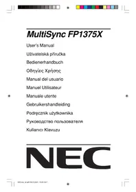 Notice NEC MULTISYNC FP1375X Monitor