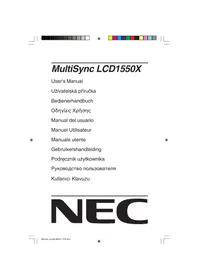 Notice NEC MULTISYNC LCD1550X Monitör