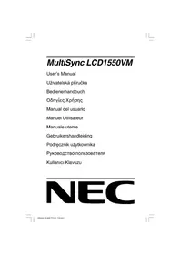 Notice NEC MULTISYNC LCD1550VM Monitör