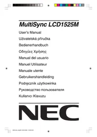 Notice NEC MULTISYNC LCD1525MBK Monitör