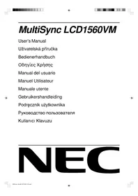 Notice NEC MULTISYNC LCD1560VM Moniteur