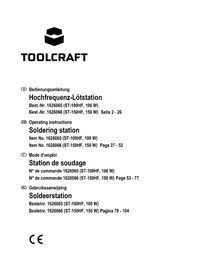 Notice Toolcraft ST100 HF Lasapparaat