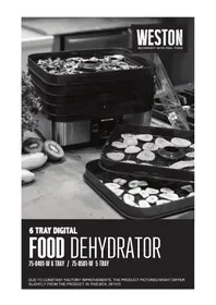 Notice Weston 750450W Déshydrateur alimentaire