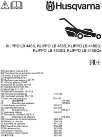 Notice HUSQVARNA KLIPPO LB 448SQ Elektrinė vejapjovė