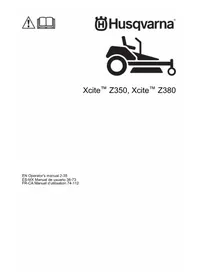 Notice HUSQVARNA XCITE Z350 Tondeuse électrique